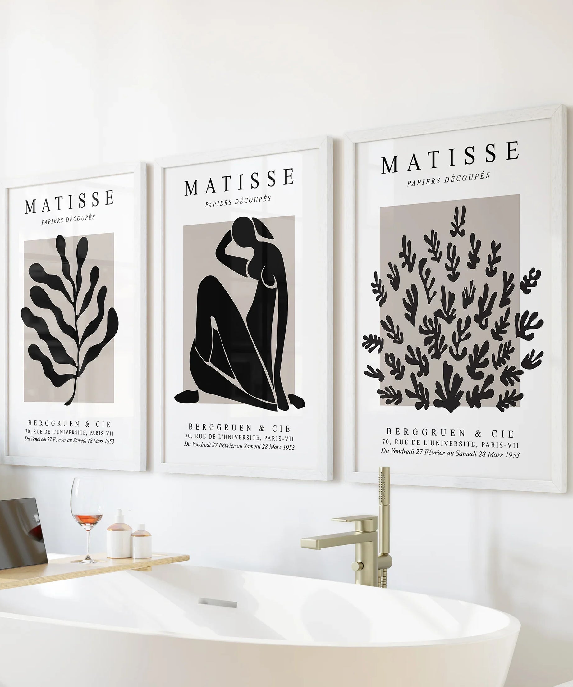 Matisse Posters Set of 3. Minimalist Botanical, Figure Prints