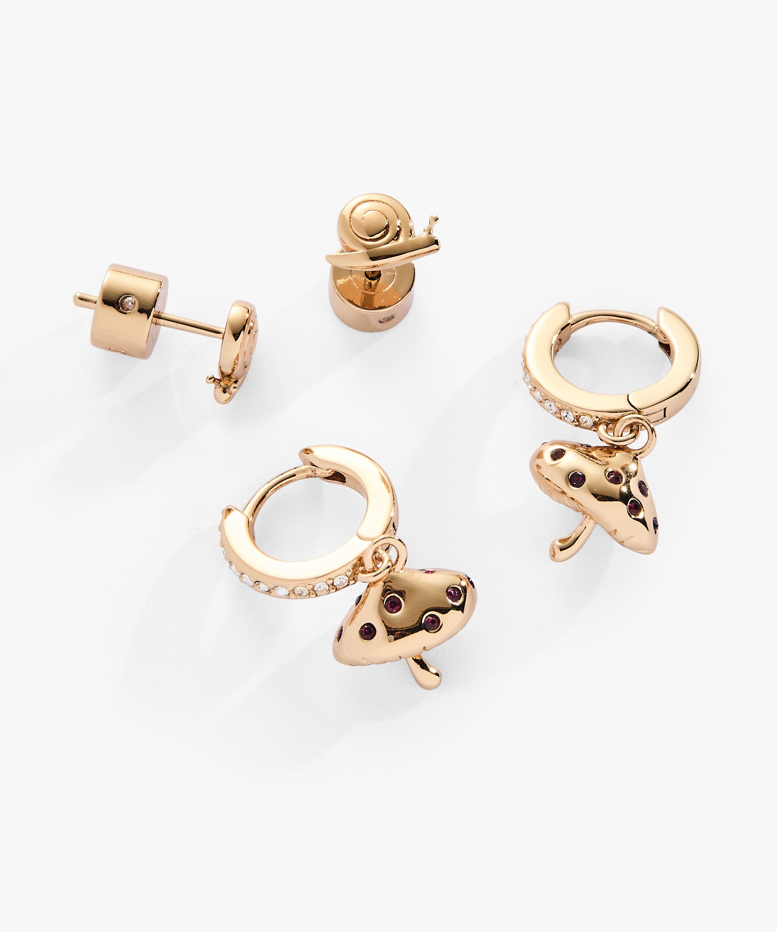 Mushroom Earring Duo Set