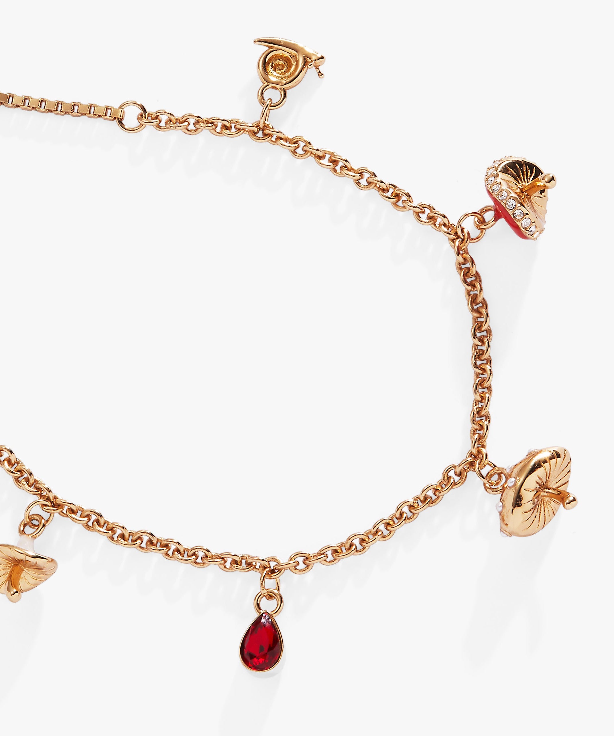 Mushroom Bolo Charm Bracelet