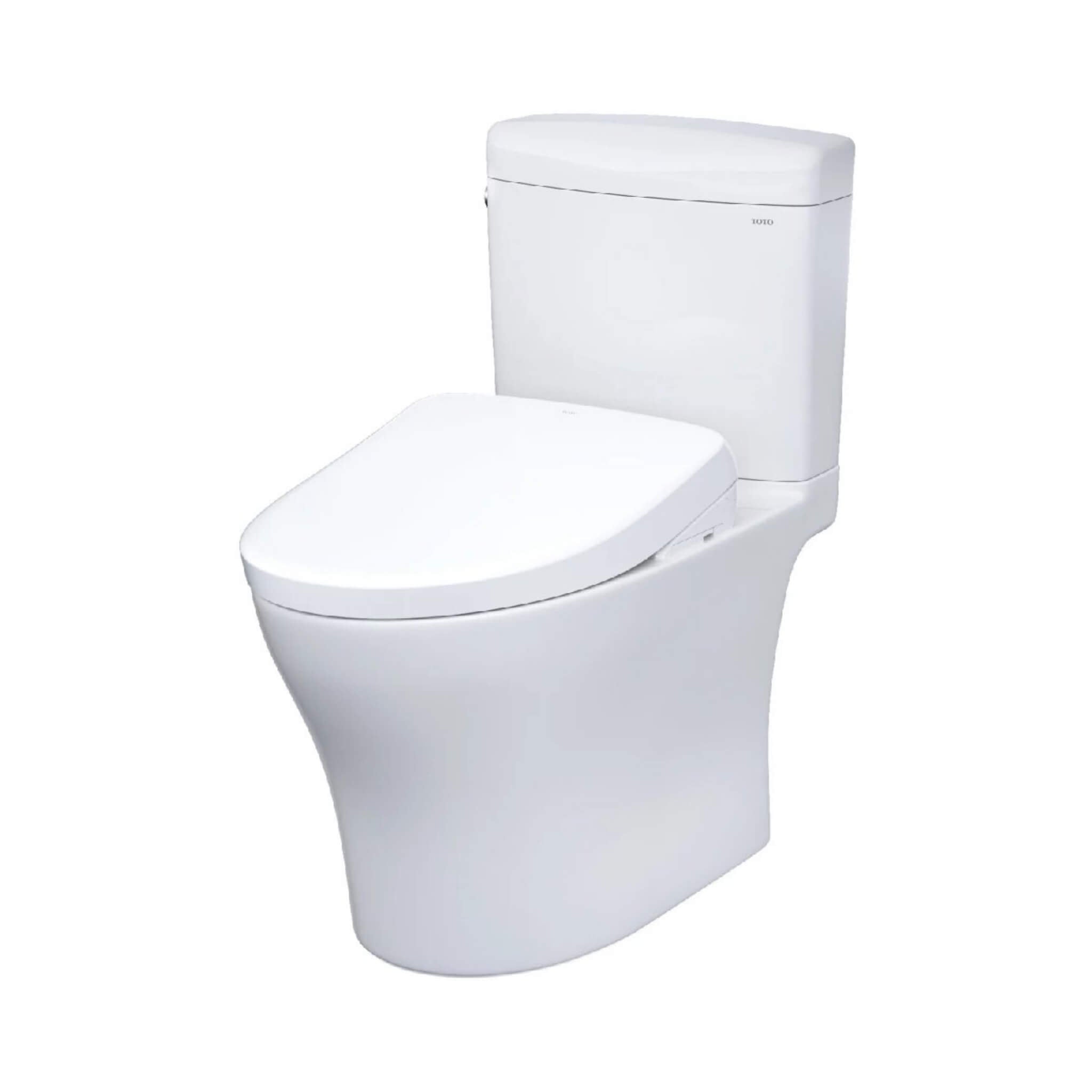 [MW4364736CEMFGN#01] TOTO Aquia IV Cube 1.28 GPF And 0.9 GPF Dynamax Tornado Flush Toilet With Washlet S7A Bidet Seat (SAK74285)