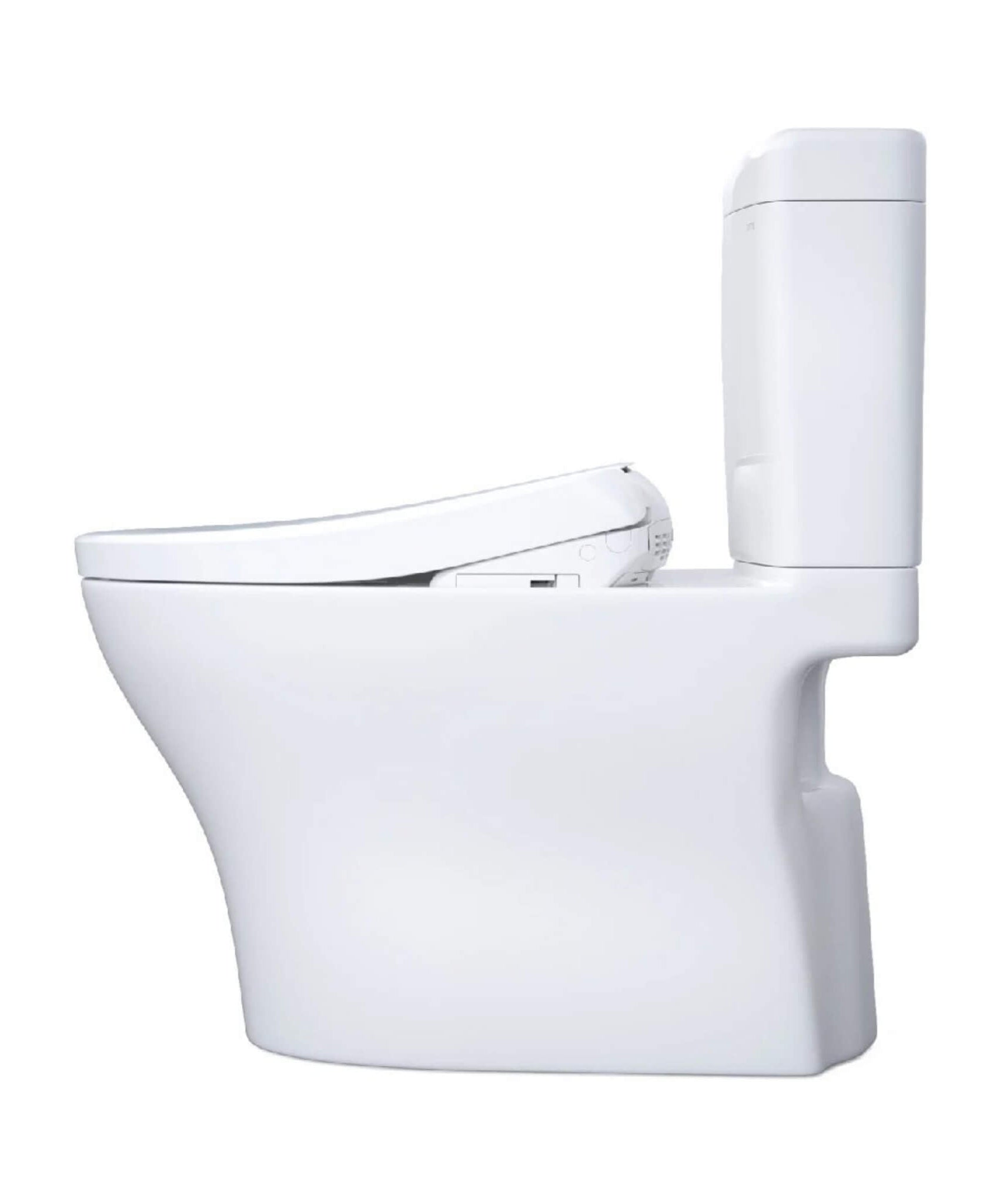 [MW4364736CEMFGN#01] TOTO Aquia IV Cube 1.28 GPF And 0.9 GPF Dynamax Tornado Flush Toilet With Washlet S7A Bidet Seat (SAK74285)