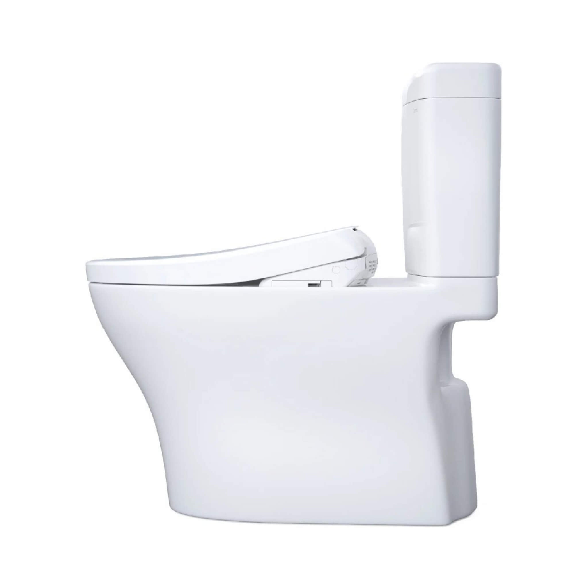 [MW4364736CEMFGN#01] TOTO Aquia IV Cube 1.28 GPF And 0.9 GPF Dynamax Tornado Flush Toilet With Washlet S7A Bidet Seat (SAK74285)