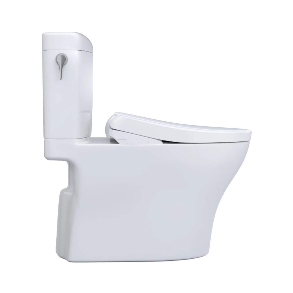 [MW4364736CEMFGN#01] TOTO Aquia IV Cube 1.28 GPF And 0.9 GPF Dynamax Tornado Flush Toilet With Washlet S7A Bidet Seat (SAK74285)