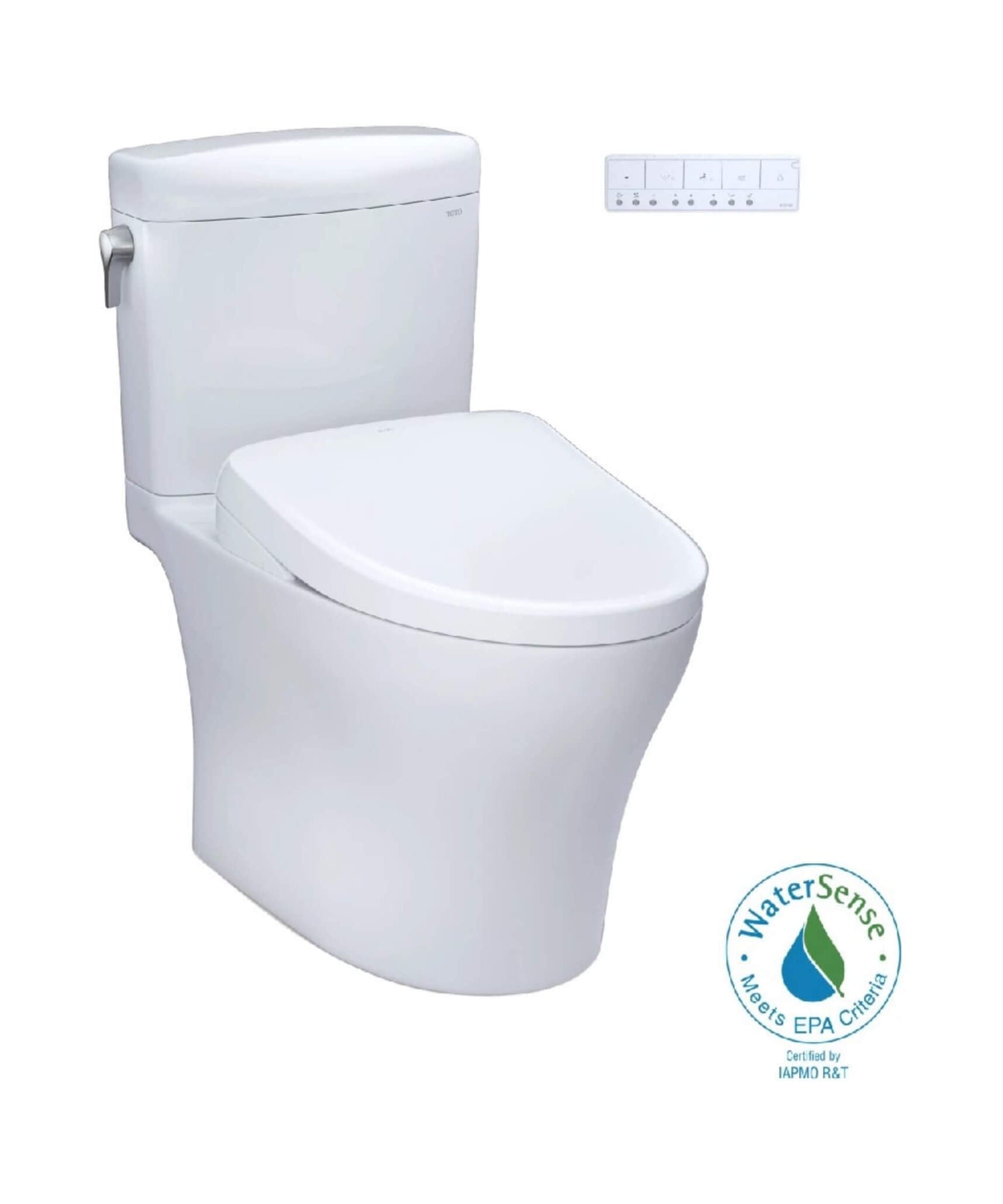 [MW4364736CEMFGN#01] TOTO Aquia IV Cube 1.28 GPF And 0.9 GPF Dynamax Tornado Flush Toilet With Washlet S7A Bidet Seat (SAK74285)