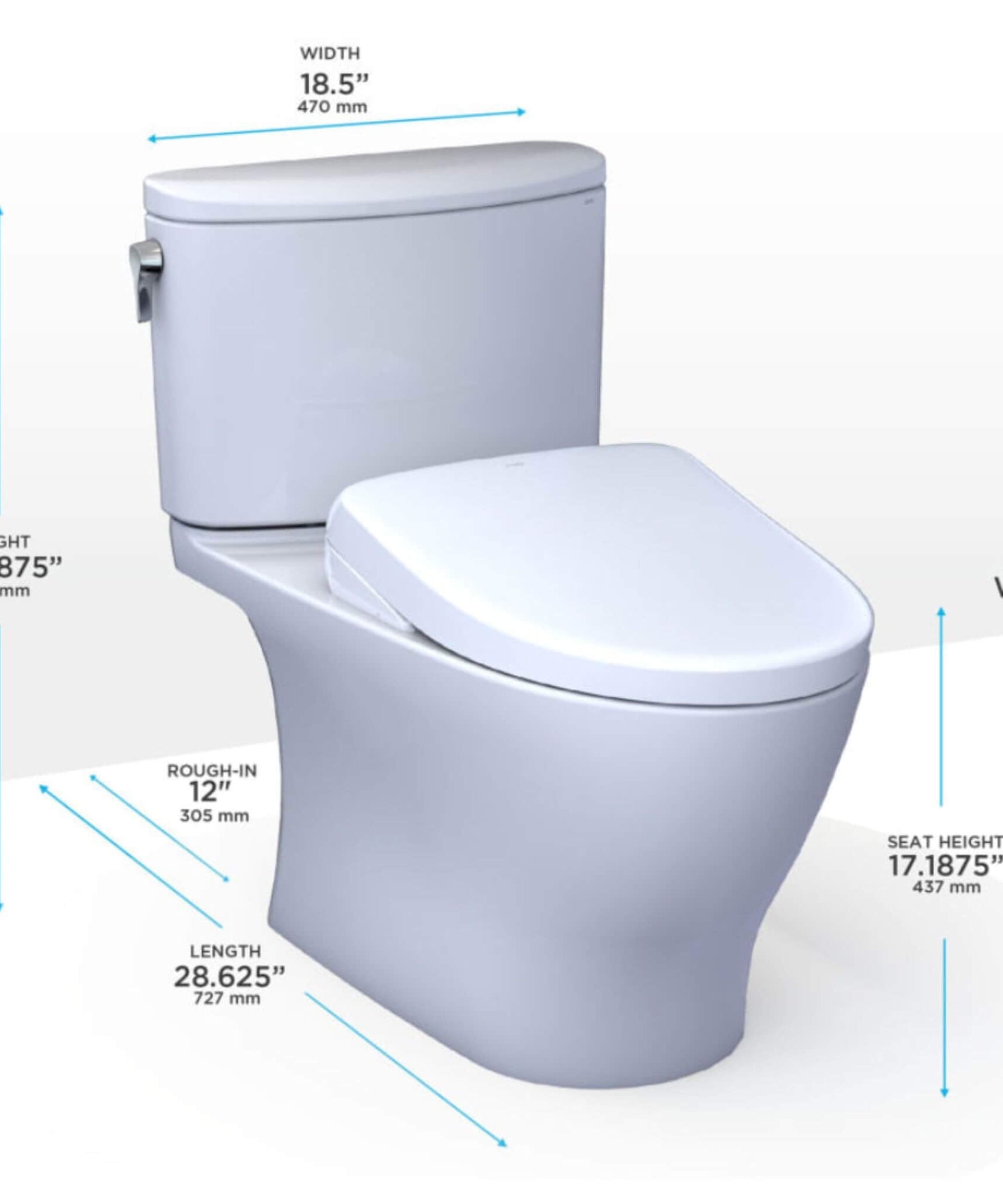 [MW4424726CEFG#01] TOTO Nexus 1.28 GPF Elongated Chair Height Toilet With Washlet S7 (SAK15604)