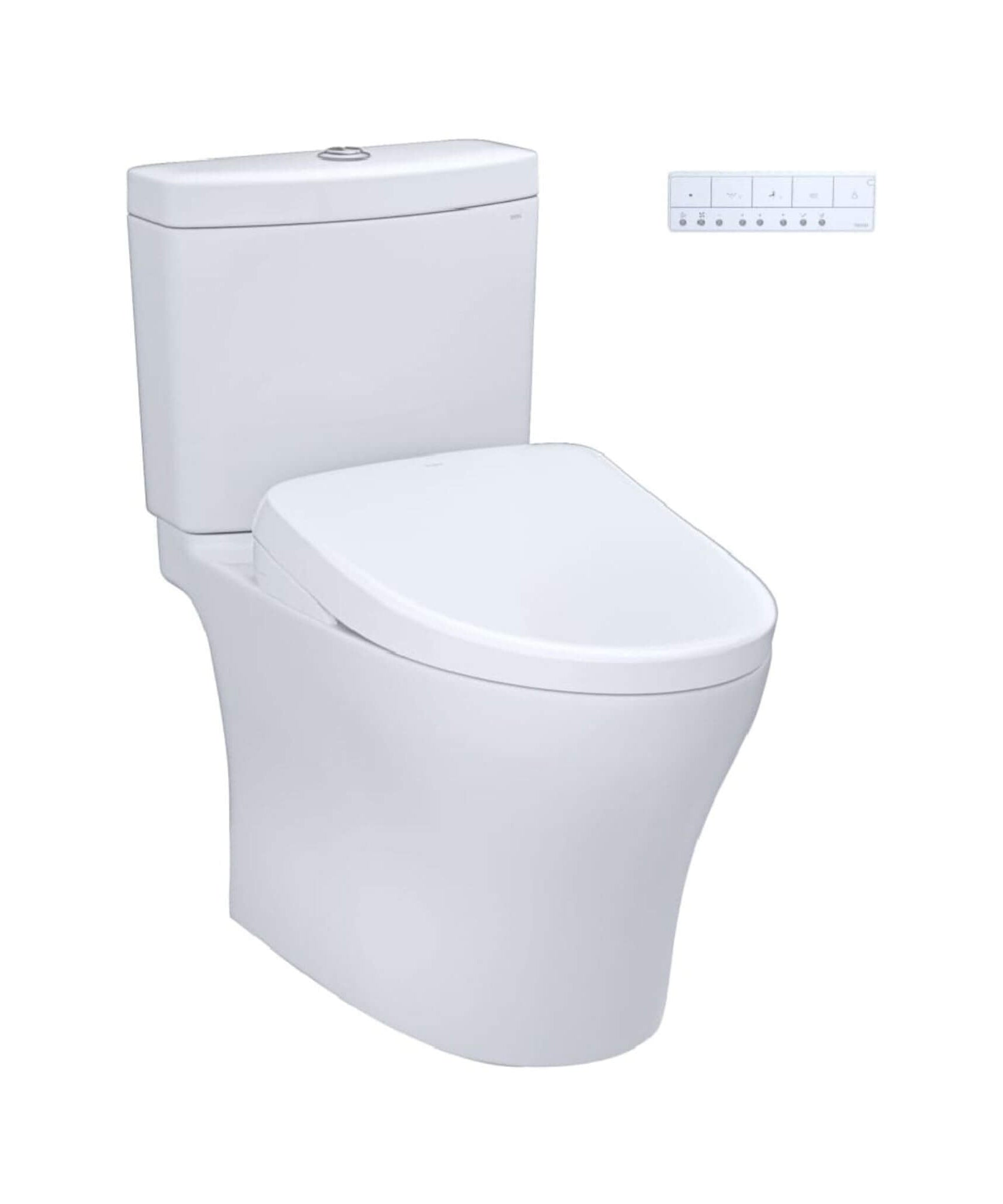 [MW4464726CEMFGN#01] TOTO Aquia IV Dual Flush Elongated Universal Height Toilet With Washlet S7 Bidet Seat (SAK53982)