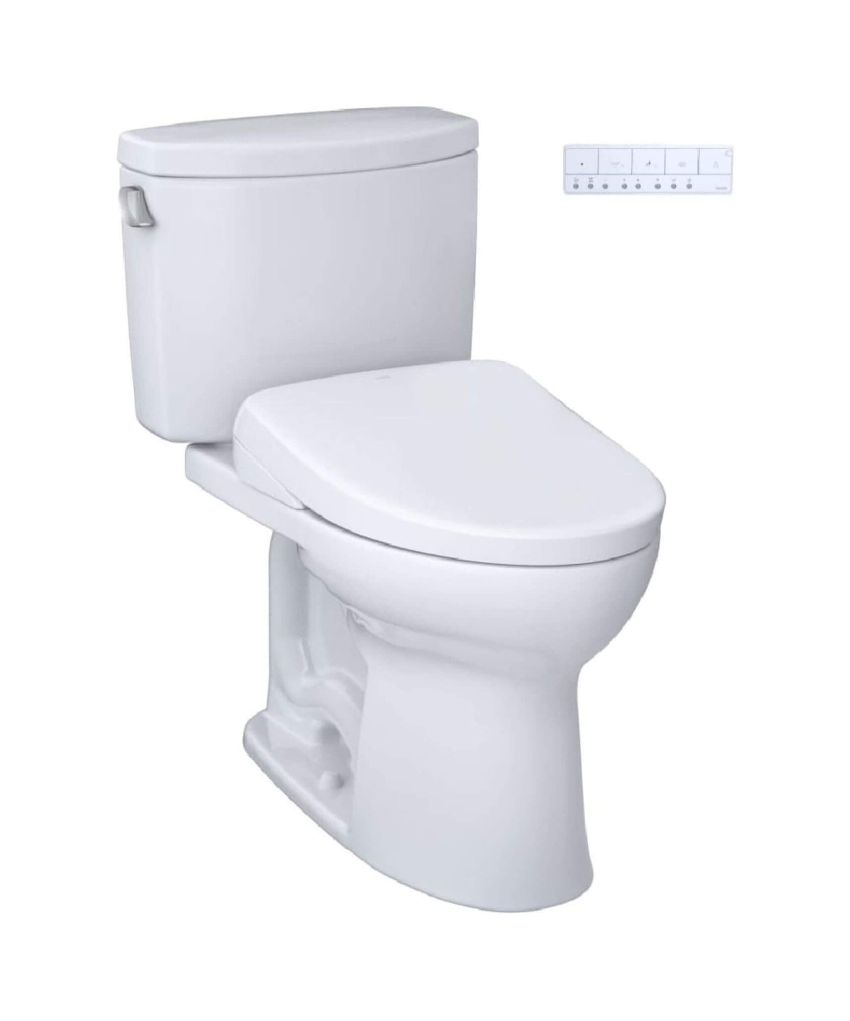 [MW4544726CEFG#01] TOTO Drake II 1.28 GPF Elongated Chair Height Toilet With Washlet S7 Bidet Seat (SAK29654)