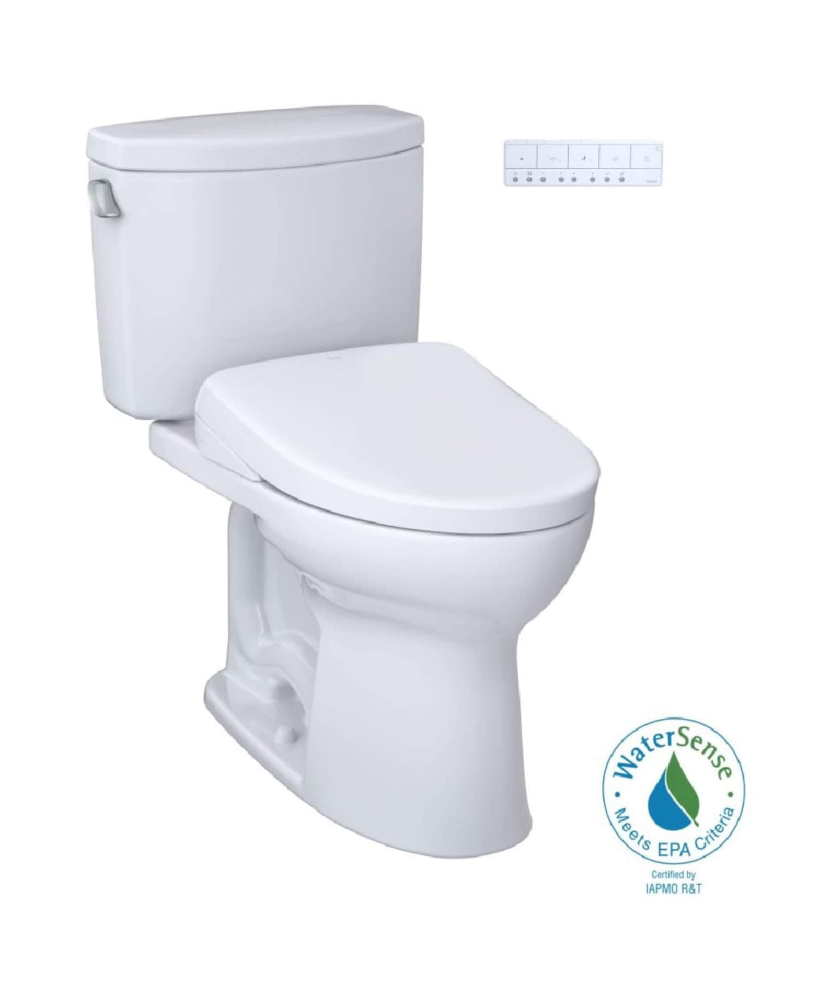 [MW4544726CEFG#01] TOTO Drake II 1.28 GPF Elongated Chair Height Toilet With Washlet S7 Bidet Seat (SAK29654)