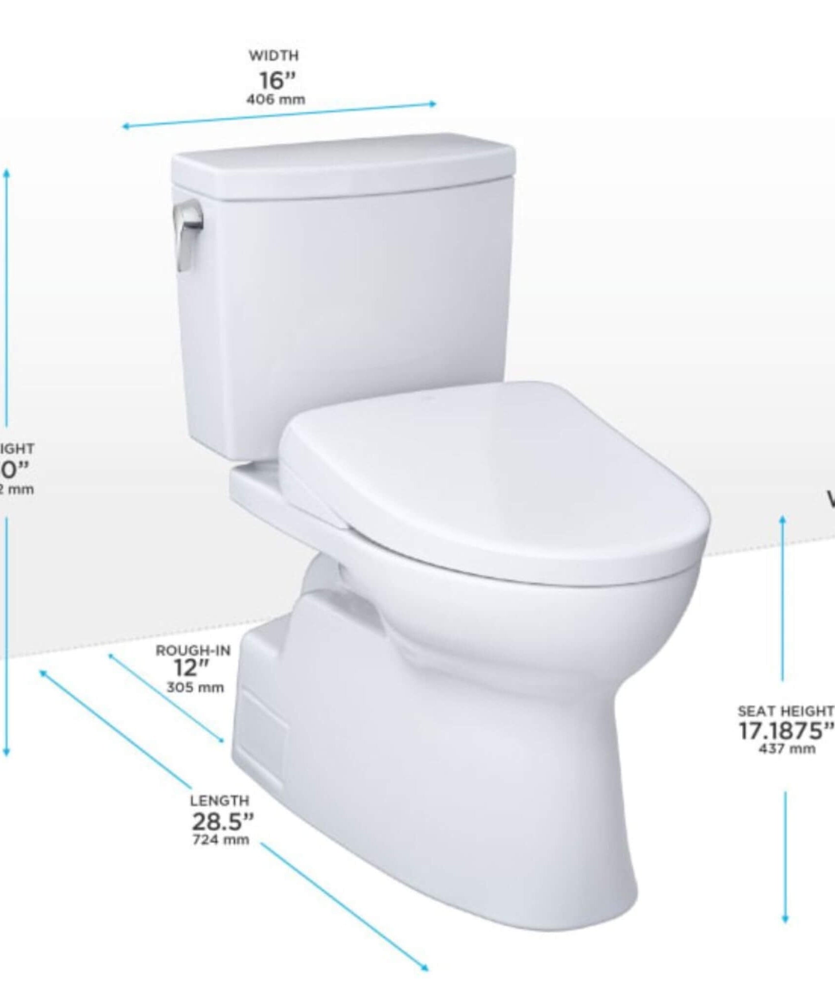 [MW4744726CUFG#01] TOTO Vespin II 1 GPF EWater Elongated Toilet With Washlet S7 Bidet Seat And Night Light (SAK10956)