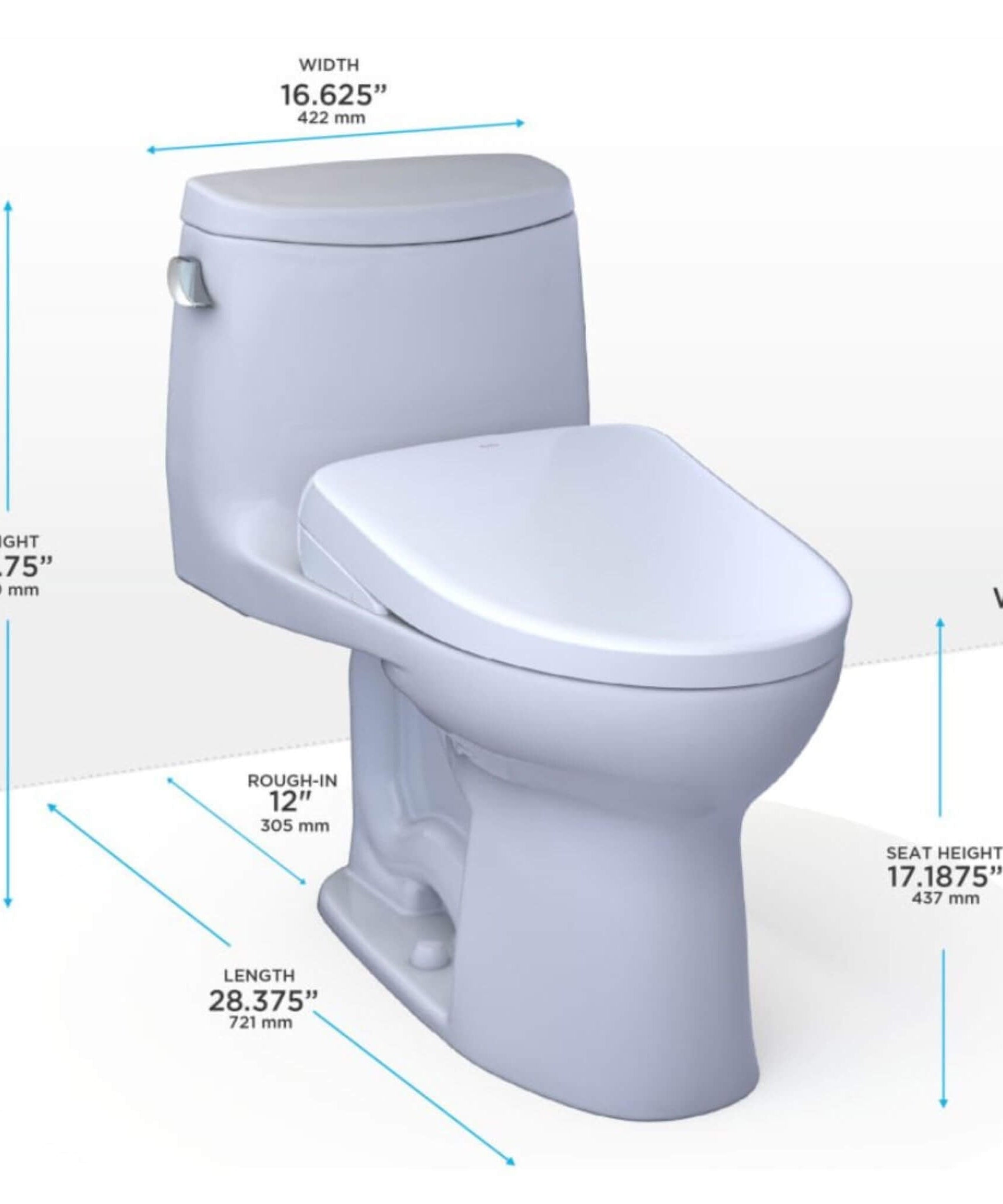 [MW6044726CEFG#01] TOTO Ultramax II 1.28 GPF One Piece Elongated Chair Height With Washlet S7 Bidet Seat Soft Close (SAK15913)