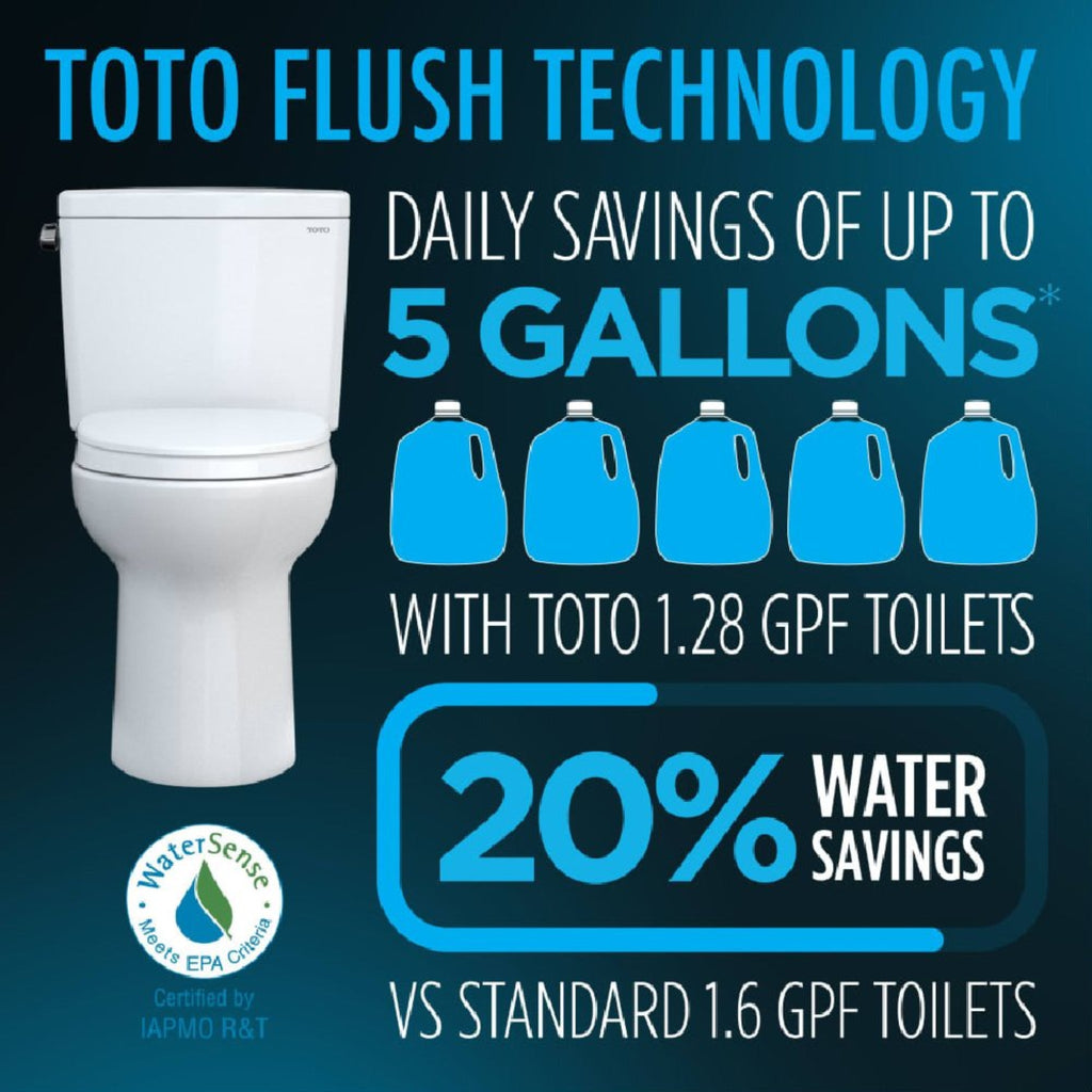 [MW7763074CEFG.10#01] TOTO Drake 1.28 GPF With Washlet C2 Elongated Bidet Toilet And 10" Rough In (SAK73915)
