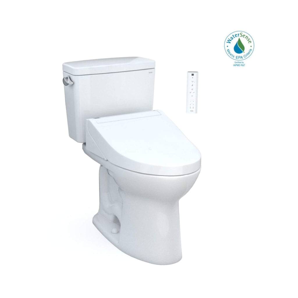 [MW7763084CEG#01] TOTO Drake 1.28 GPF Washlet Elongated Toilet With C5 Bidet Seat (SAK74362)