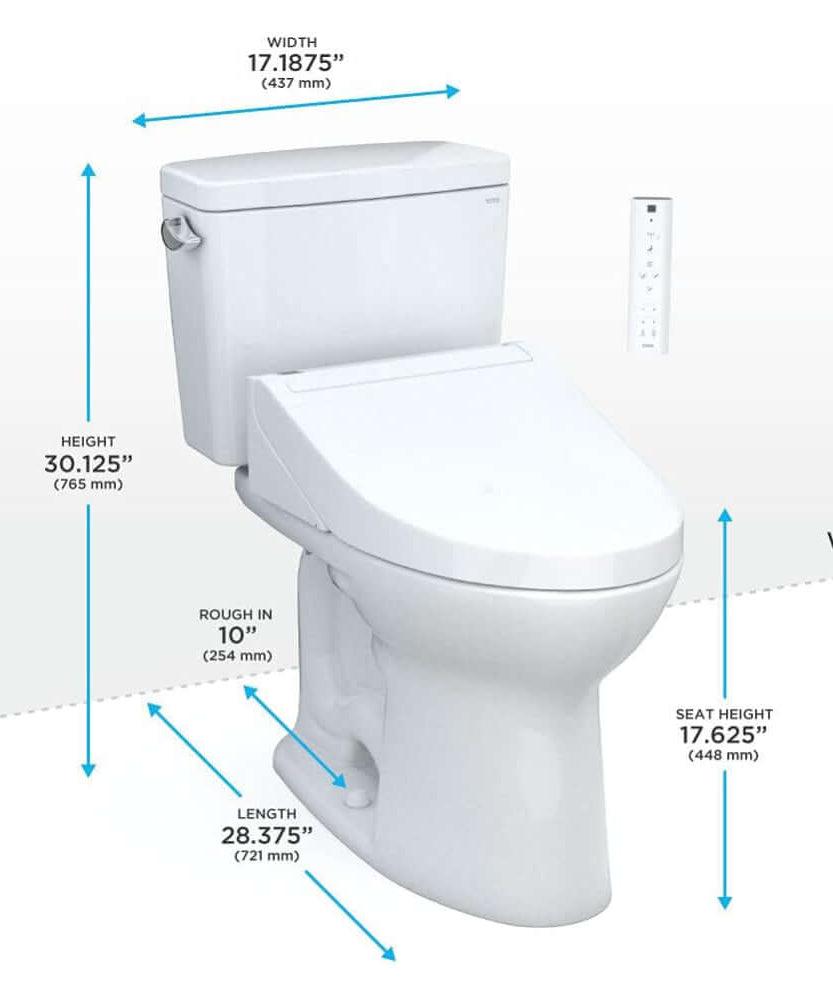 [MW7763084CSG#01] TOTO Drake C5 Bidet Seat With 1.6 GPF Tornado Flush (SAK12230)