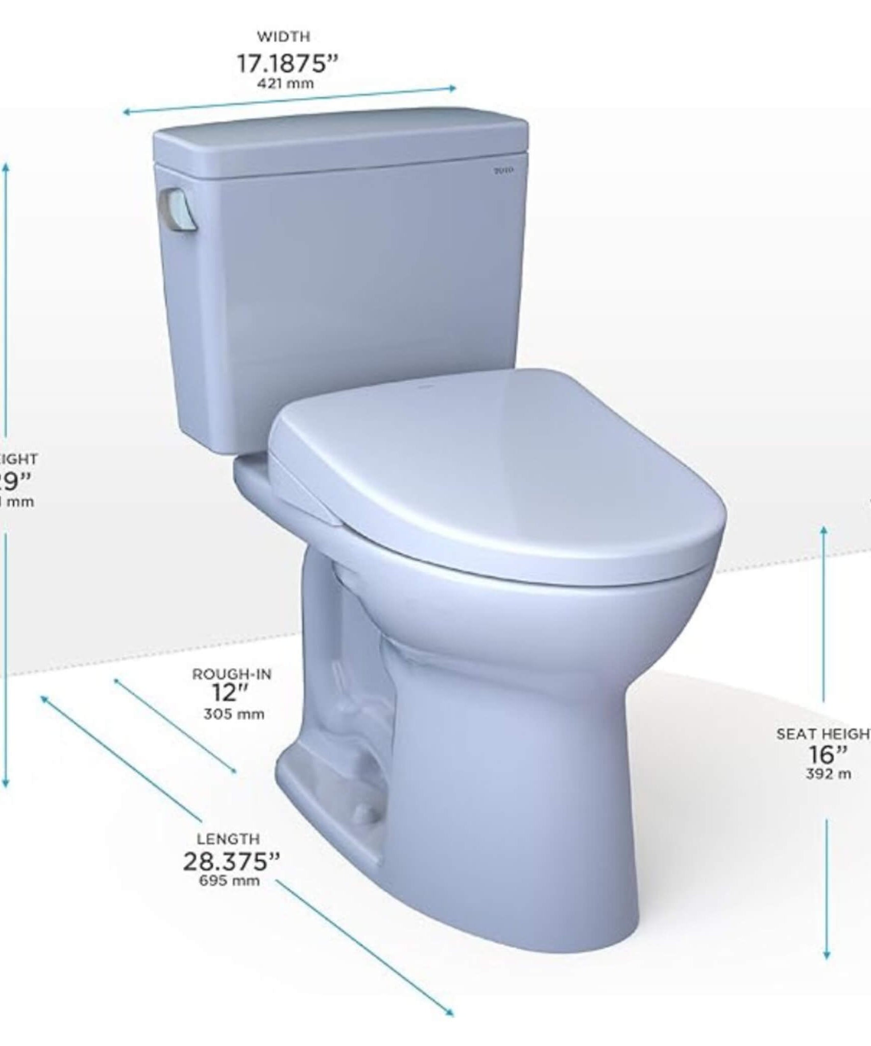 [MW7764726CEGA#01] TOTO Drake Washlet S7 Bidet Seat With 1.28 GPF Elongated Toilet (SAK40628)