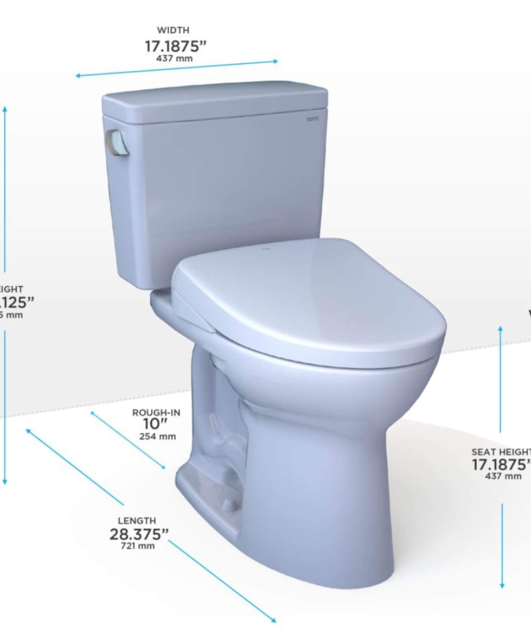 [MW7764726CSFG.10#01] TOTO Drake 1.6 GPF Elongated Chair Height Toilet With S7 Bidet Seat And 10" Rough In (SAK89024)