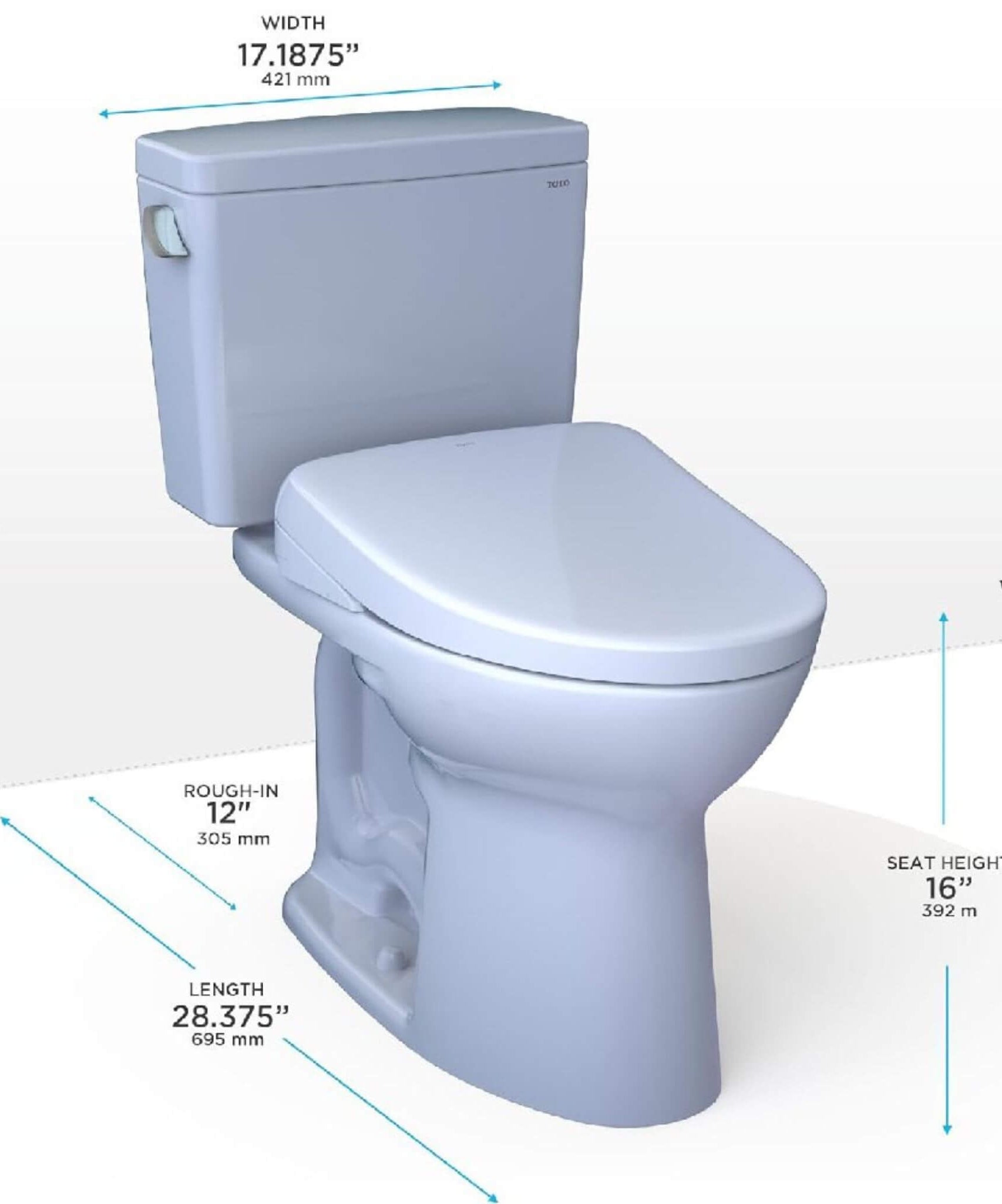 [MW7764726CSGA#01] TOTO Drake 1.6 GPF With Washlet S7 Auto Flush Elogated Bidet Seat Toilet (SAK39475)