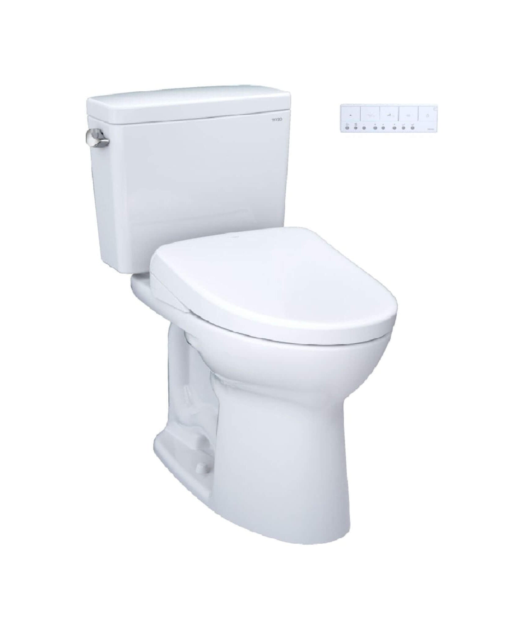 [MW7764736CEFG#01] TOTO Drake 1.28 GPF Elongated Chair Height Toilet W/ Washlet S7A Auto Heated Bidet Seat & EWater+ Technlogy (SAK95423)