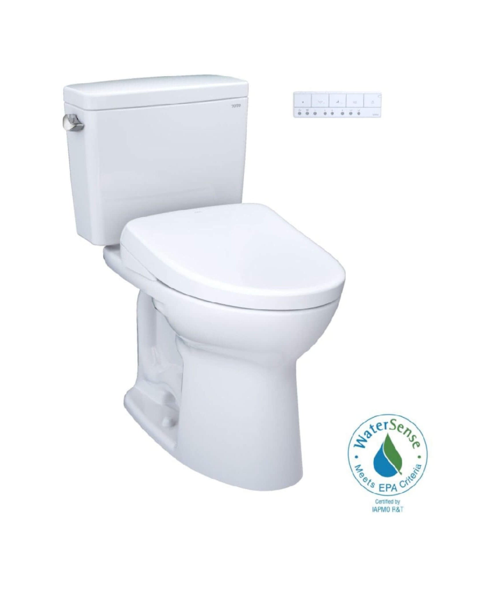 [MW7764736CEFG#01] TOTO Drake 1.28 GPF Elongated Chair Height Toilet W/ Washlet S7A Auto Heated Bidet Seat & EWater+ Technlogy (SAK95423)