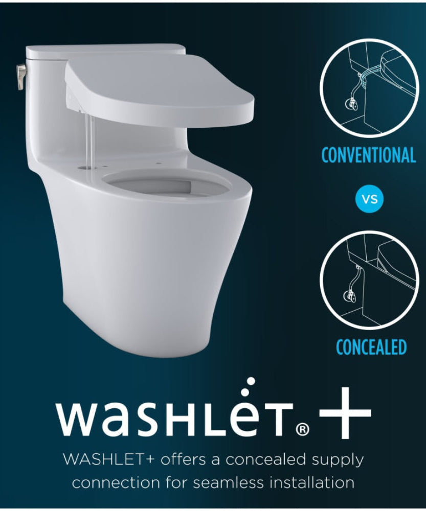 [MW7764736CSFGA#01] TOTO Drake 1.6 GPF Elongated Toilet With S7A Auto Open Bidet Seat And EWater (SAK15280)