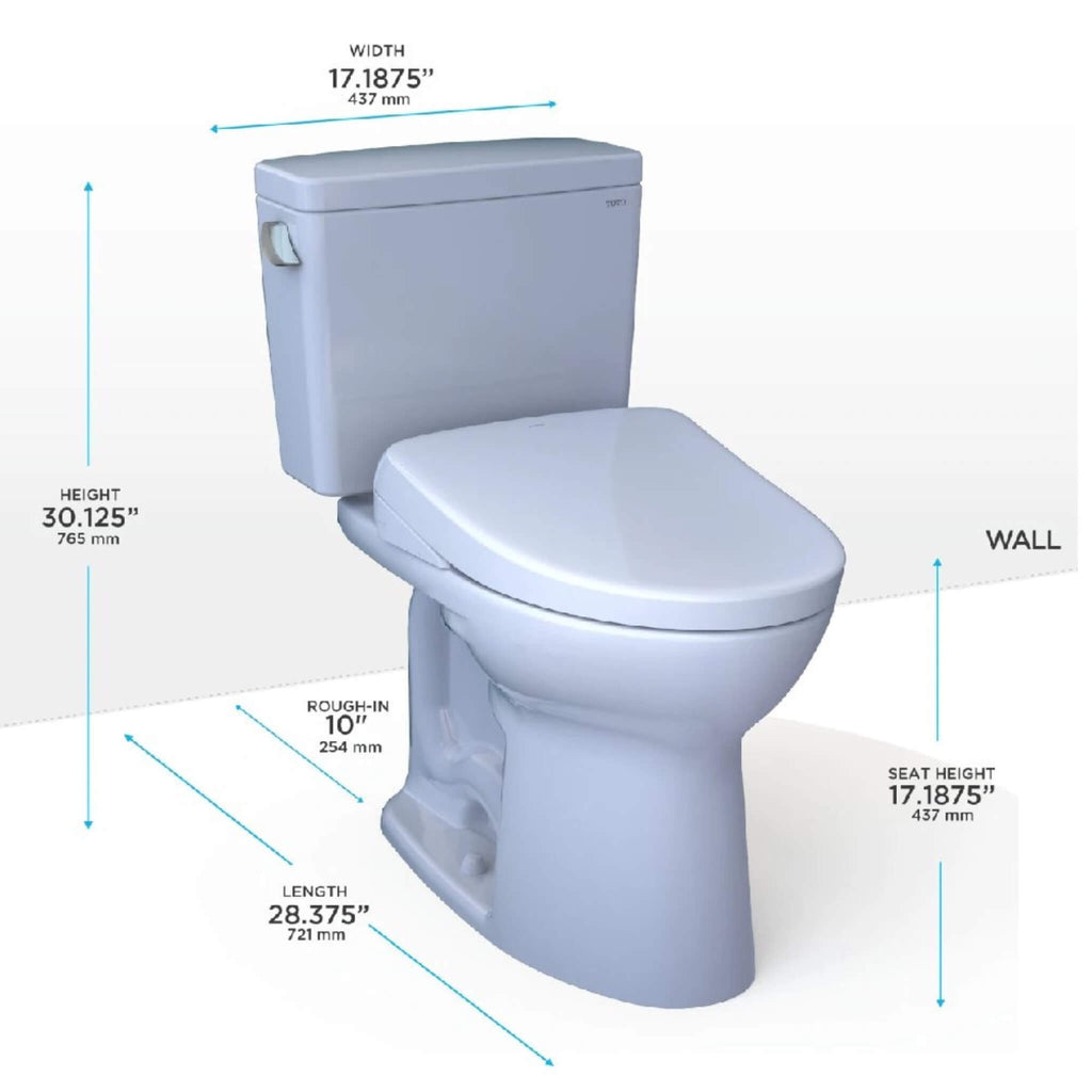[MW7764736CSFGA.10#01] TOTO Drake 1.6 GPF Universal Height Toilet With Washlet S7A Auto Open Bidet Seat (SAK52849)
