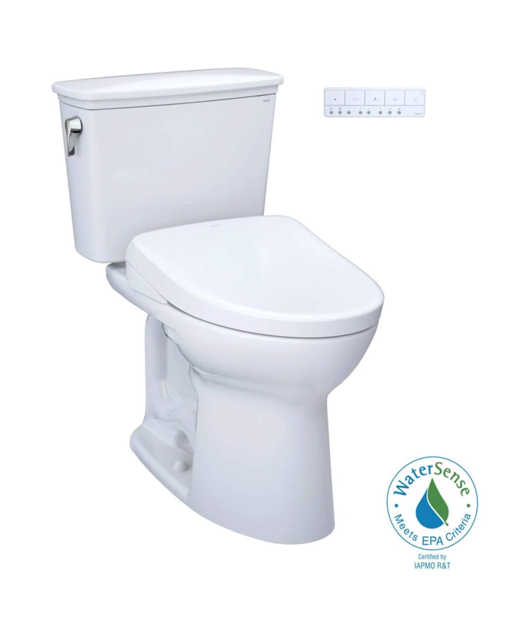 [MW7864726CEFG#01] TOTO Drake 1.28 GPF Elongated Chair Height Toilet Seat With Transitional Washlet S7 (SAK18215)
