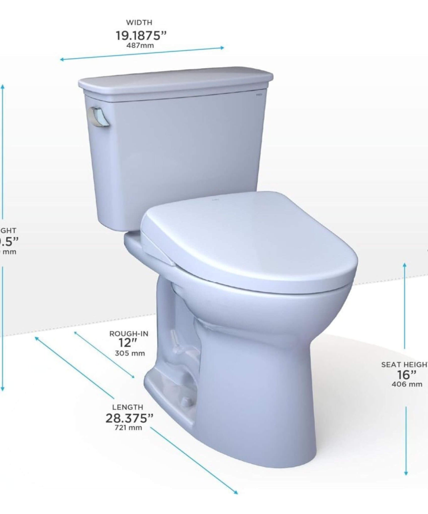 [MW7864726CEG#01] TOTO Drake 1.28 GPF Tornado Flush Washlet Toilet With S7 Bidet Seat (SAK27632)