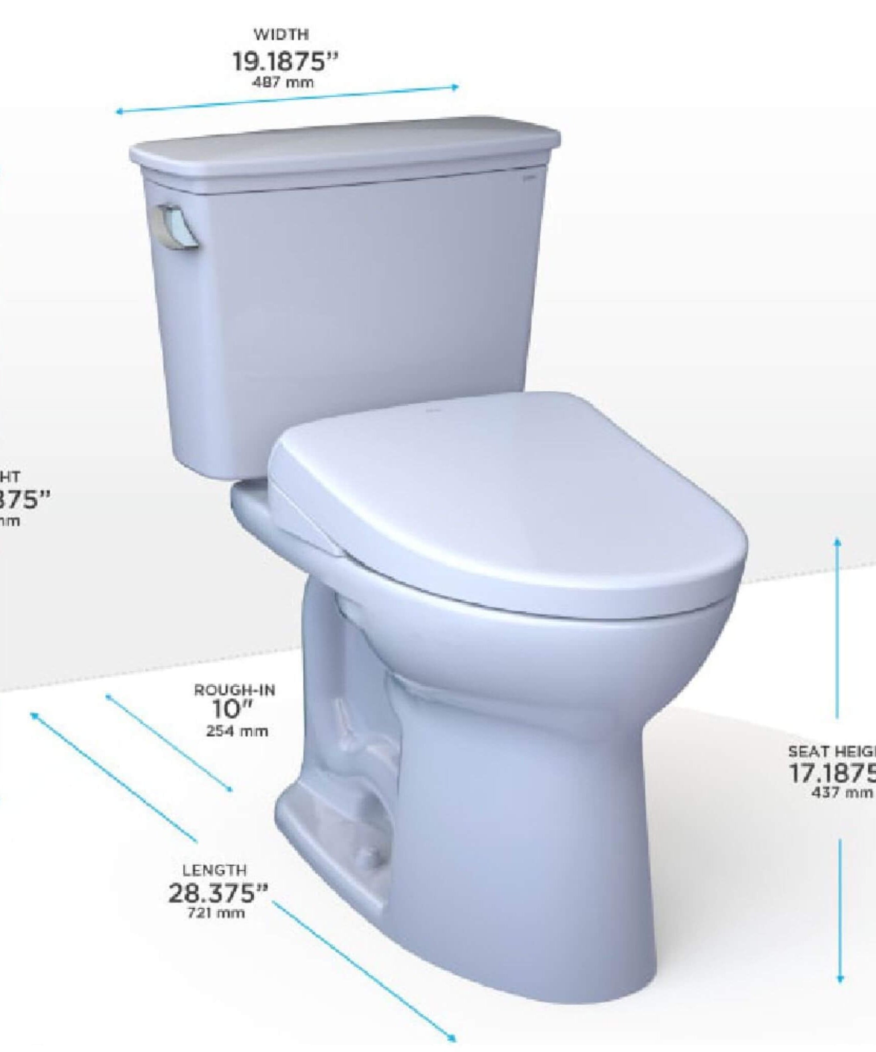 [MW7864736CEFG.10#01] TOTO Drake Washlet S7A Open Bidet Seat And 1.28 GPF Universal Height Toilet With Warm Air Dryer (SAK94671)