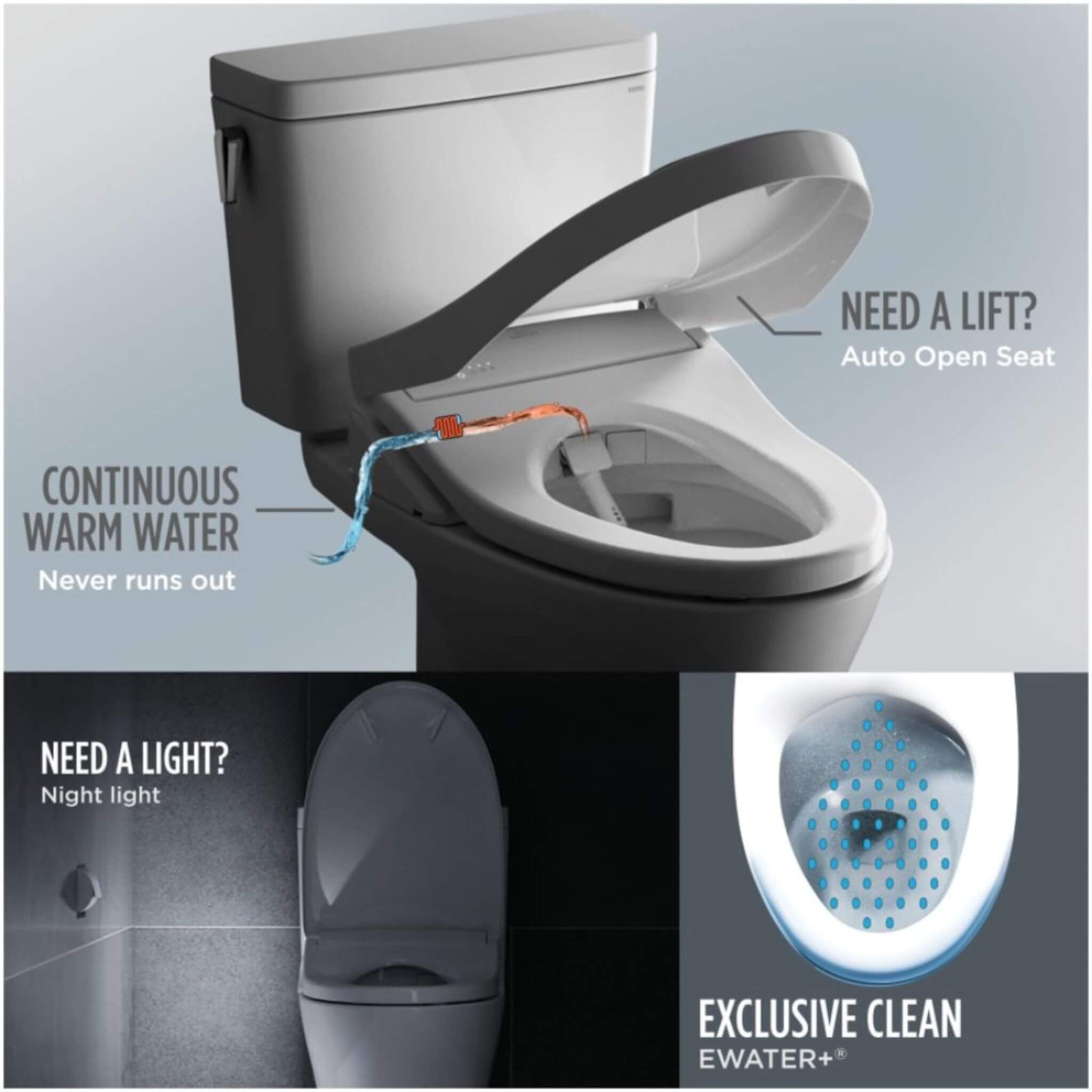 [MW7864736CEFG.10#01] TOTO Drake Washlet S7A Open Bidet Seat And 1.28 GPF Universal Height Toilet With Warm Air Dryer (SAK94671)