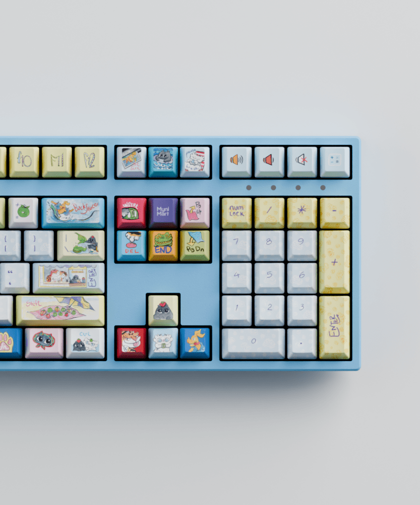 Myni Mart Family Summer Holiday 100% RGB Mechanical Keyboard(Collabs)
