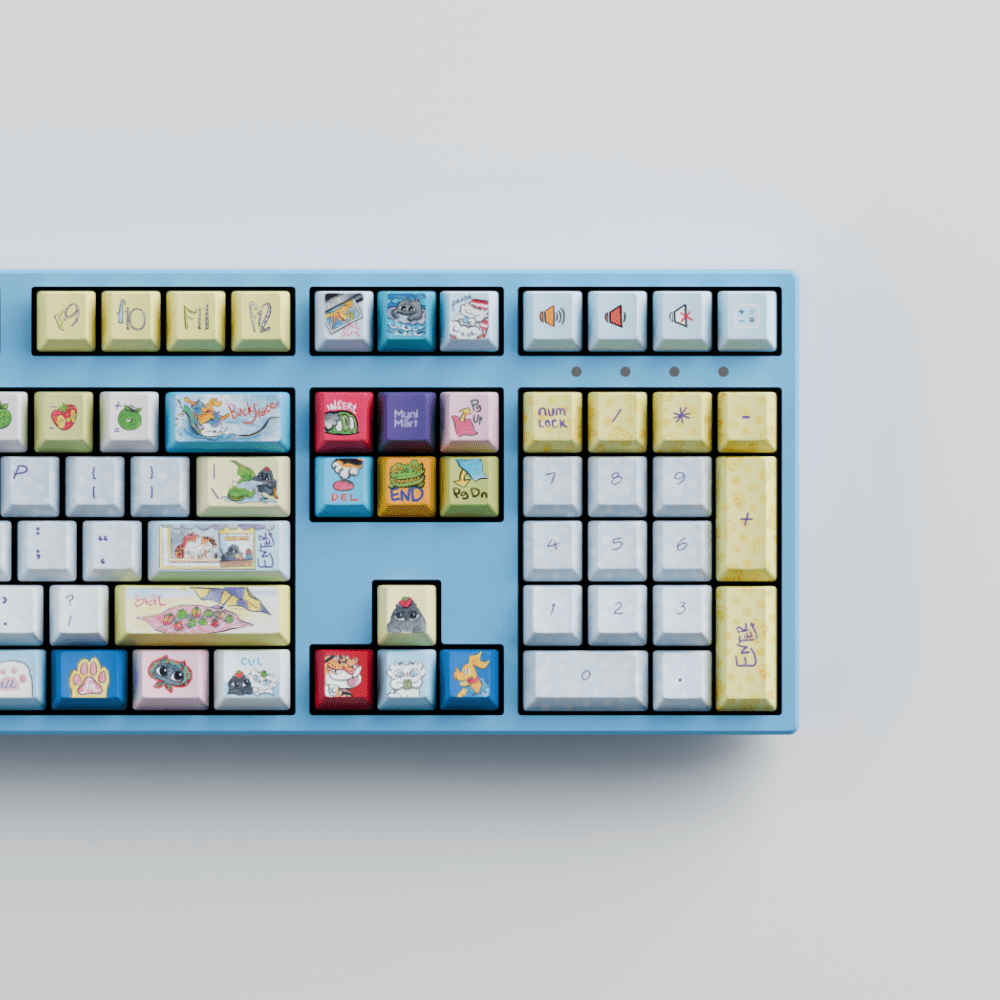 Myni Mart Family Summer Holiday 100% RGB Mechanical Keyboard(Collabs)