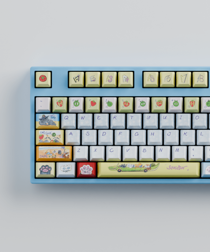 Myni Mart Family Summer Holiday 100% RGB Mechanical Keyboard(Collabs)