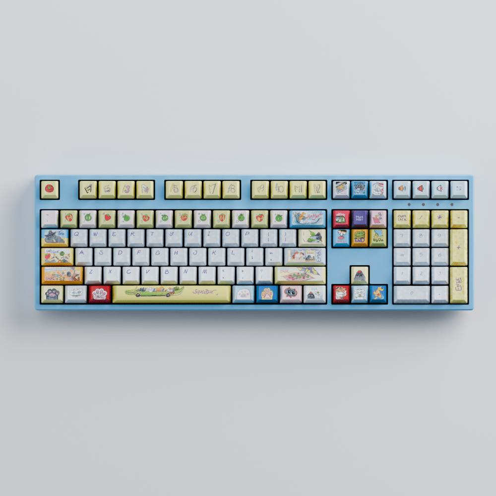 Myni Mart Family Summer Holiday 100% RGB Mechanical Keyboard(Collabs)