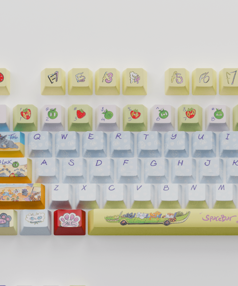 Myni Mart Family Summer Holiday 168 keys Keycaps Set (Collabs)