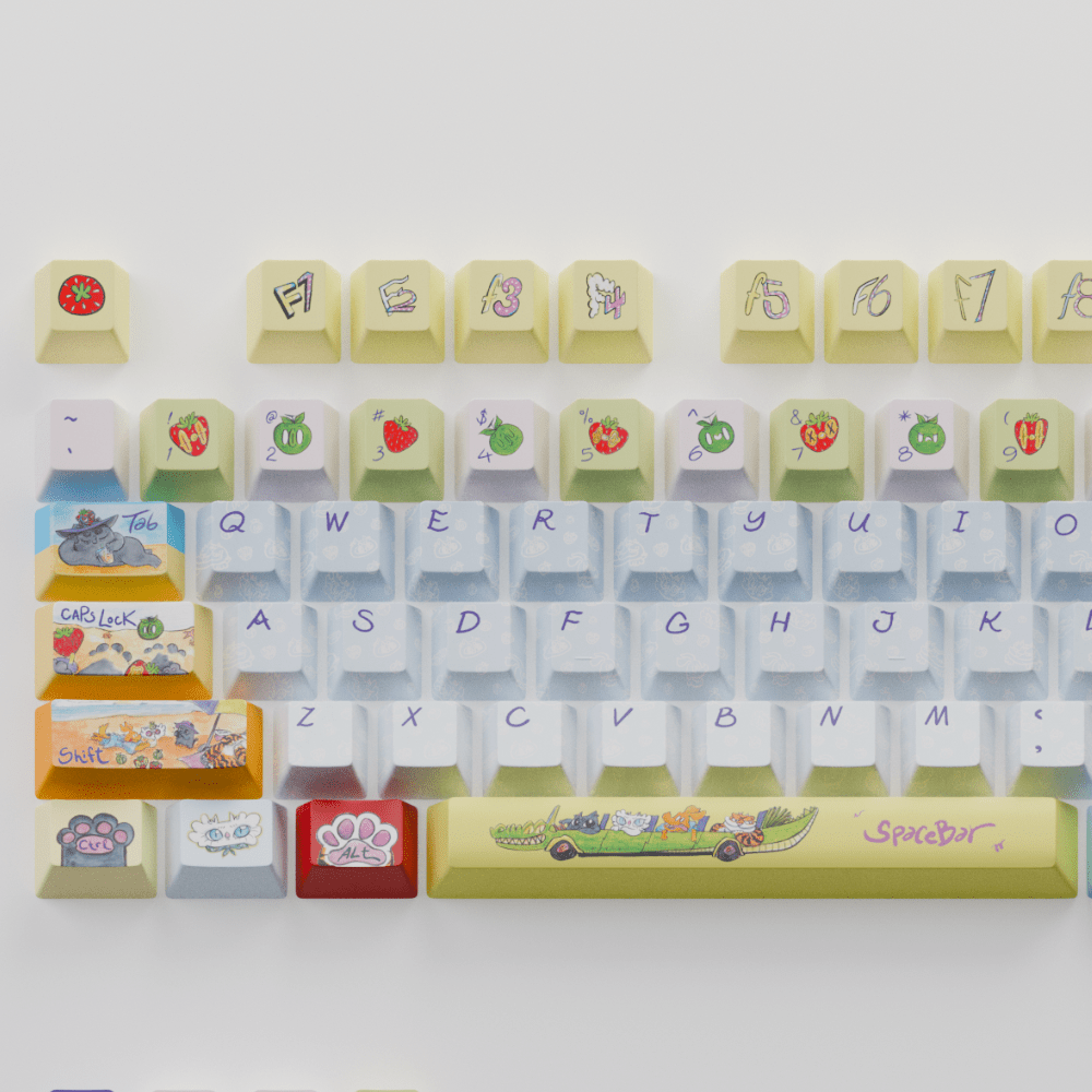 Myni Mart Family Summer Holiday 168 keys Keycaps Set (Collabs)