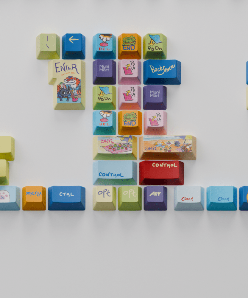 Myni Mart Family Summer Holiday 168 keys Keycaps Set (Collabs)