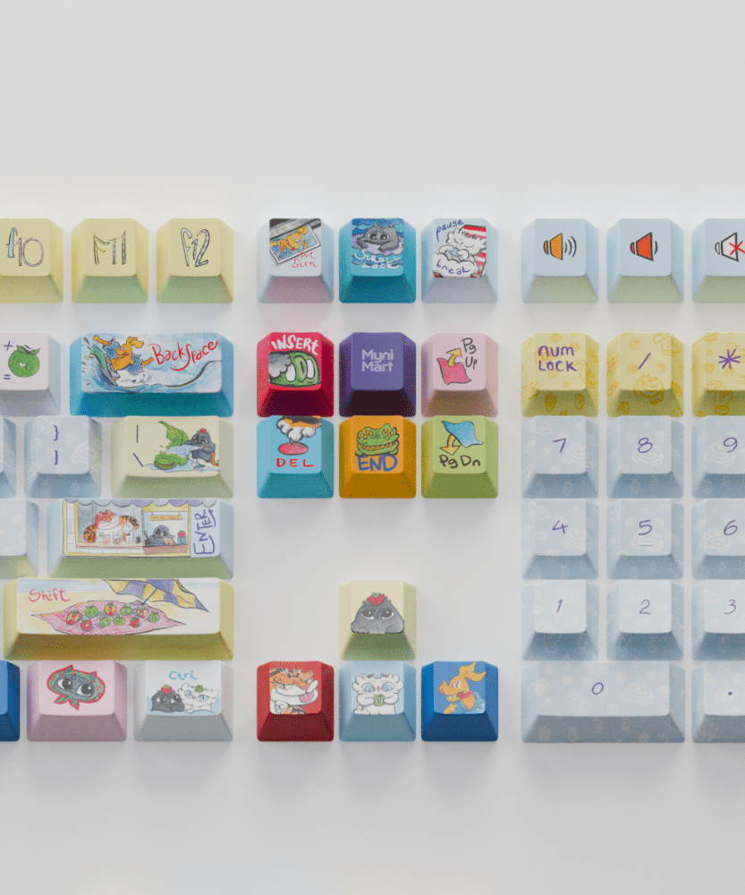 Myni Mart Family Summer Holiday 168 keys Keycaps Set (Collabs)