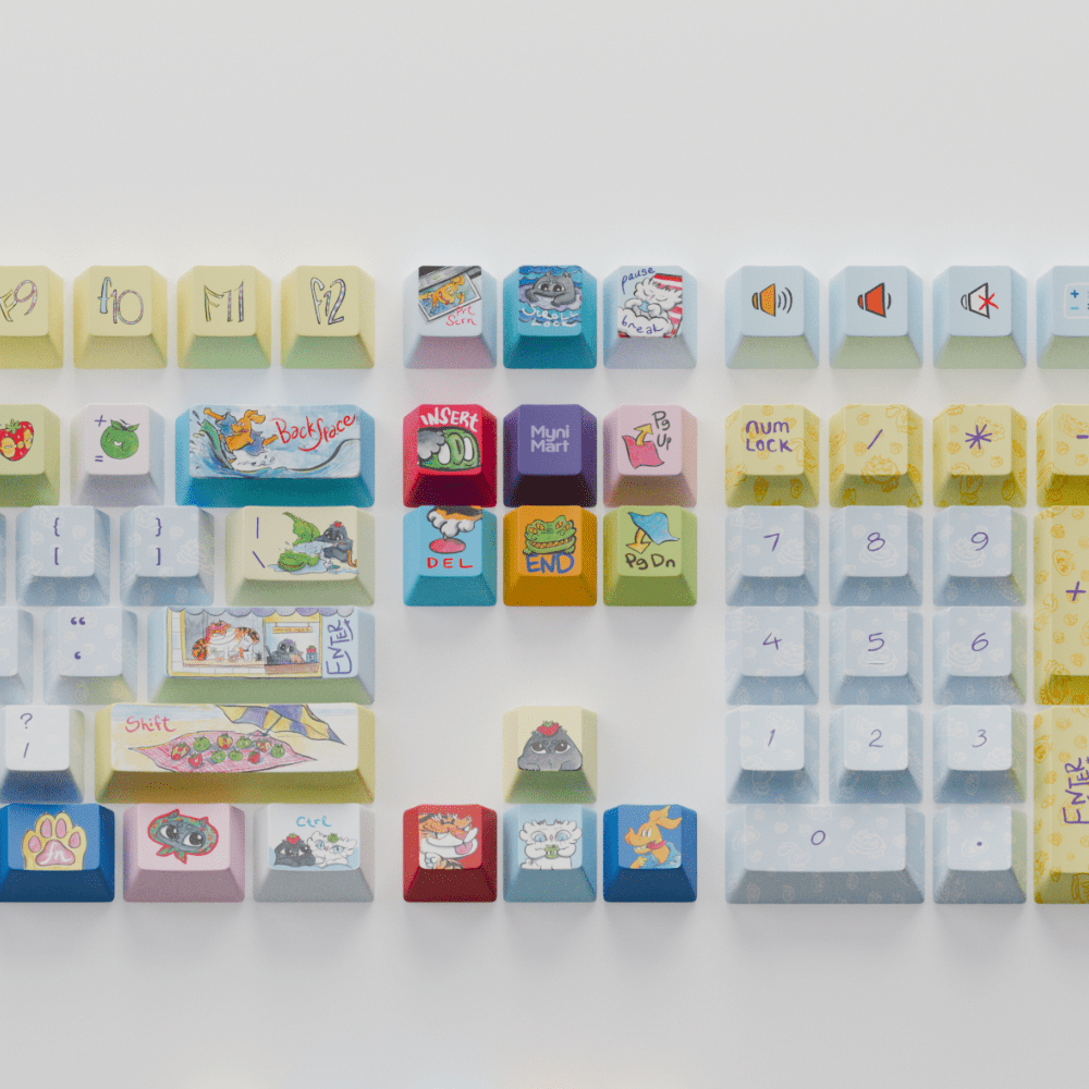Myni Mart Family Summer Holiday 168 keys Keycaps Set (Collabs)