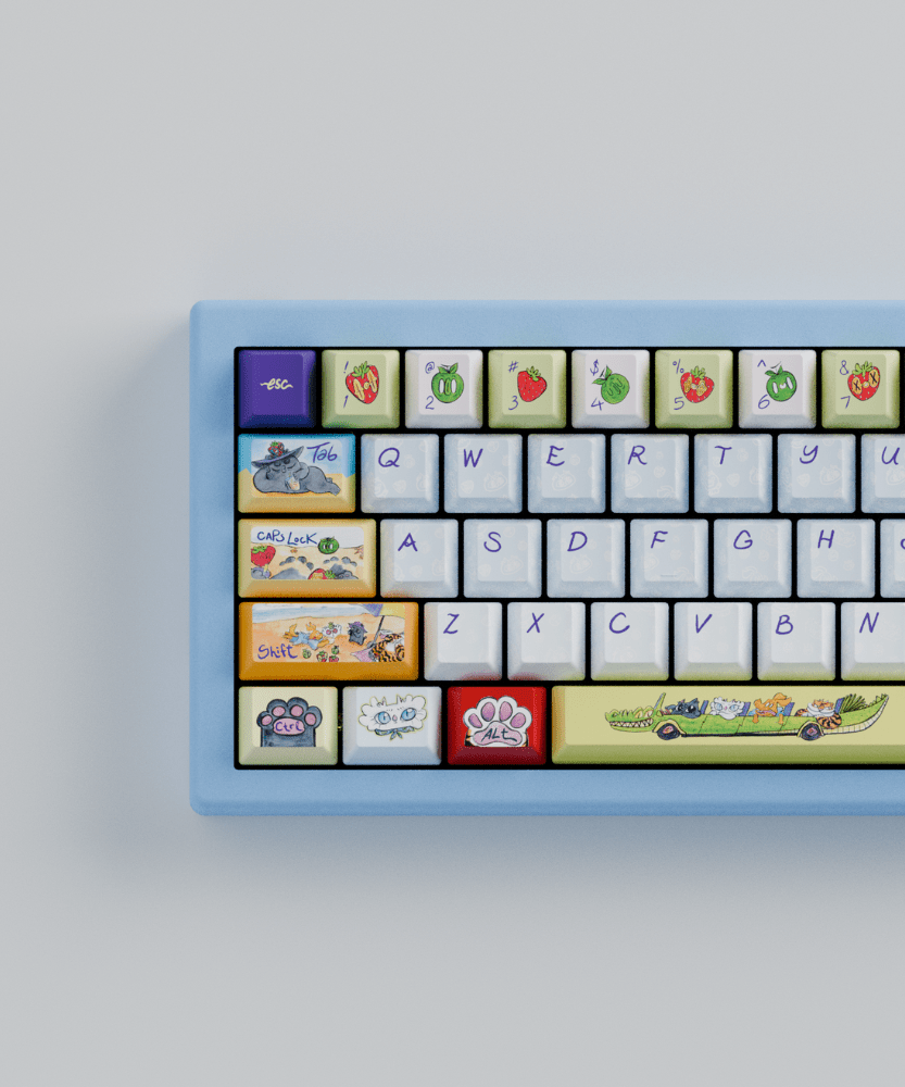 Myni Mart Family Summer Holiday 65% RGB Mechanical Keyboard(Collabs)