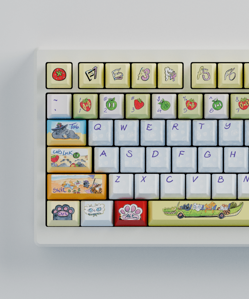 Myni Mart Family Summer Holiday 75% RGB Mechanical Keyboard(Collabs)