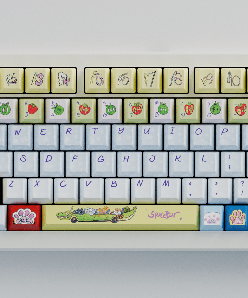 Myni Mart Family Summer Holiday 75% RGB Mechanical Keyboard(Collabs)