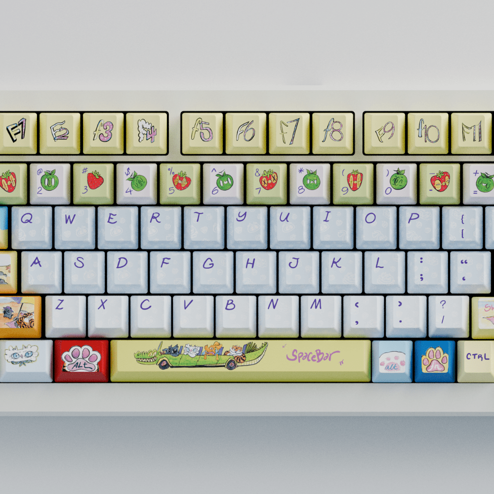Myni Mart Family Summer Holiday 75% RGB Mechanical Keyboard(Collabs)