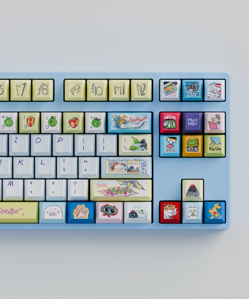 Myni Mart Family Summer Holiday 80% RGB Mechanical Keyboard(Collabs)