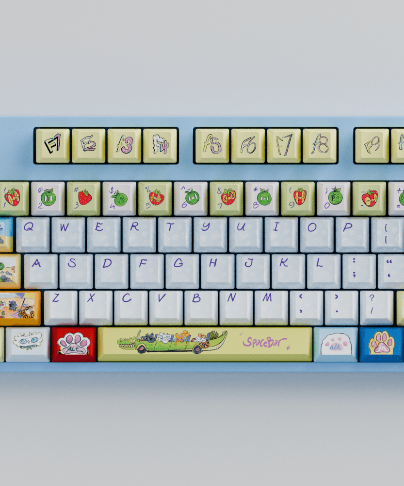 Myni Mart Family Summer Holiday 80% RGB Mechanical Keyboard(Collabs)