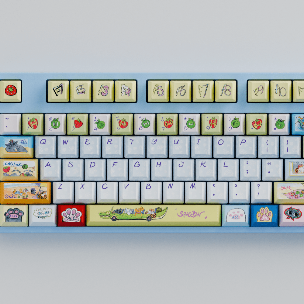 Myni Mart Family Summer Holiday 80% RGB Mechanical Keyboard(Collabs)