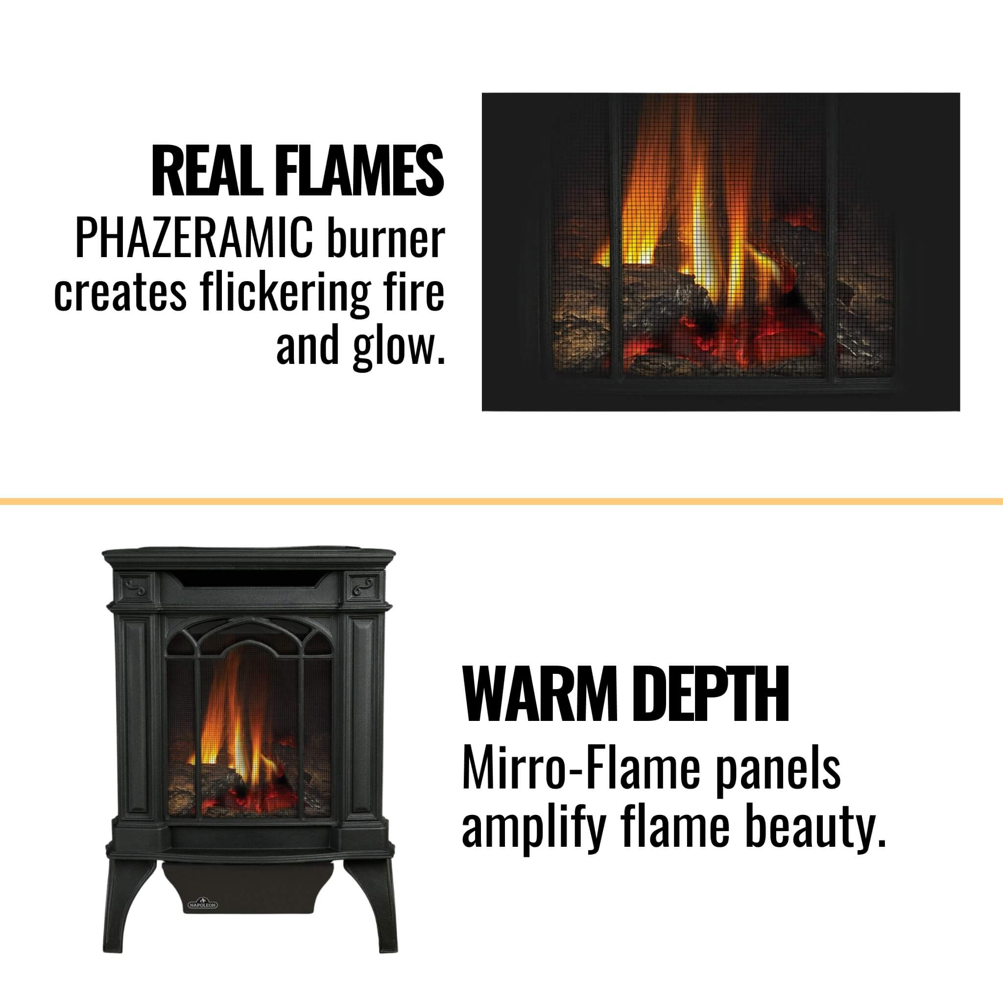 Napoleon Arlington 20 19-Inch Cast Iron Millivolt Ignition Majolica Brown Natural Gas Stove [GDS20NNSB] (SAK43798)