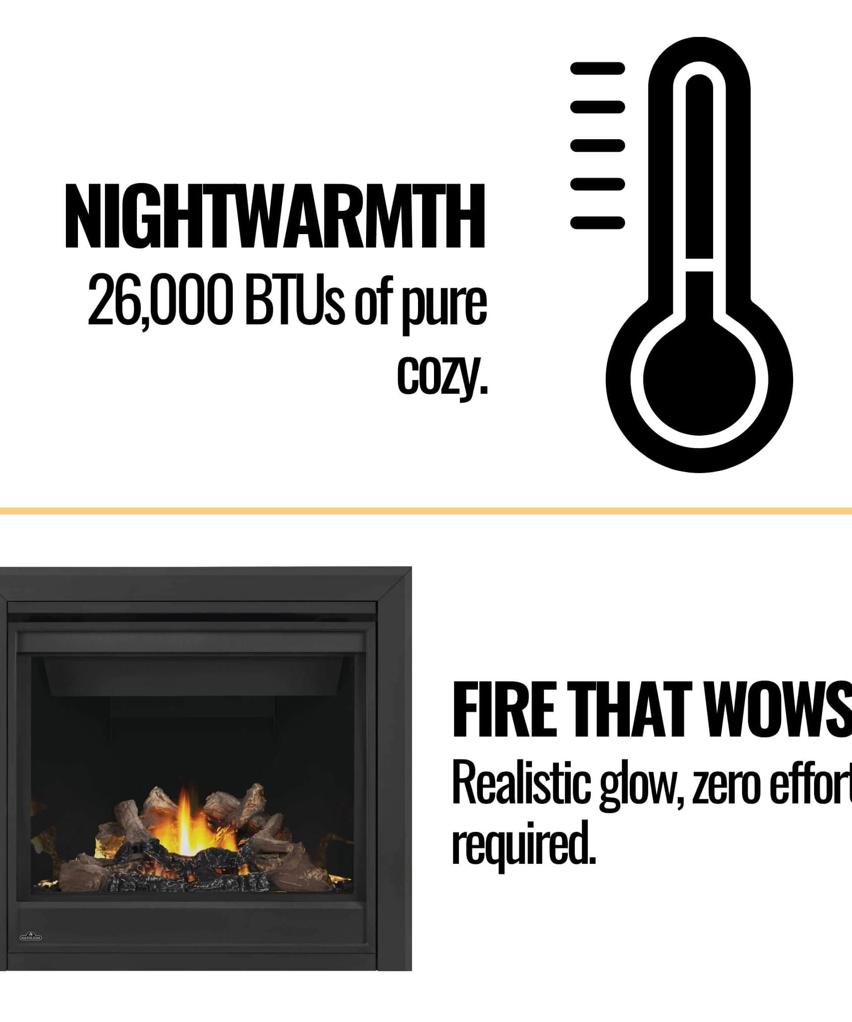 Napoleon Ascent 36 35-Inch Direct Vent Electronic Ignition Fireplace [BX36N/PTRE] (SAK75982)