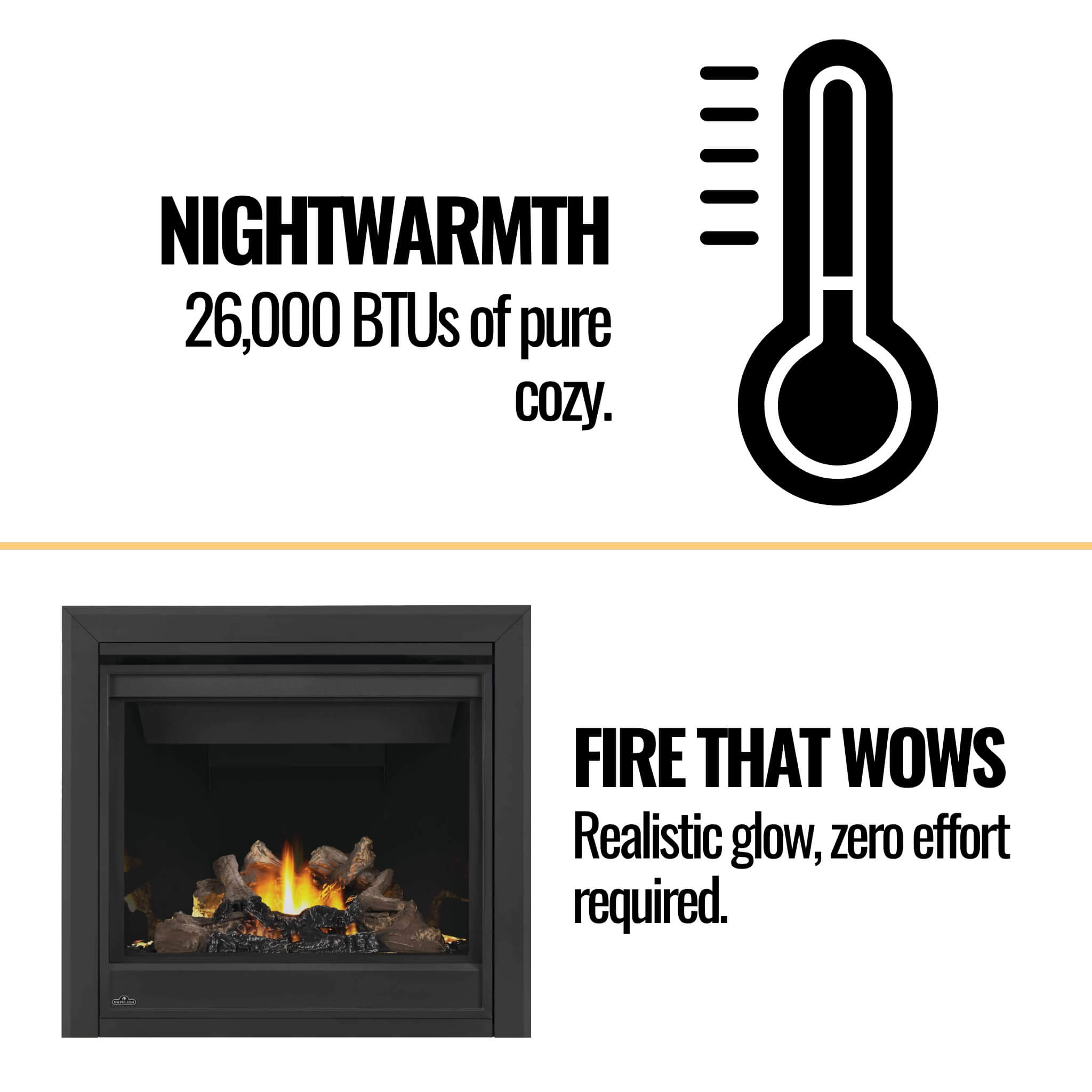 Napoleon Ascent 36 35-Inch Direct Vent Electronic Ignition Fireplace [BX36N/PTRE] (SAK75982)