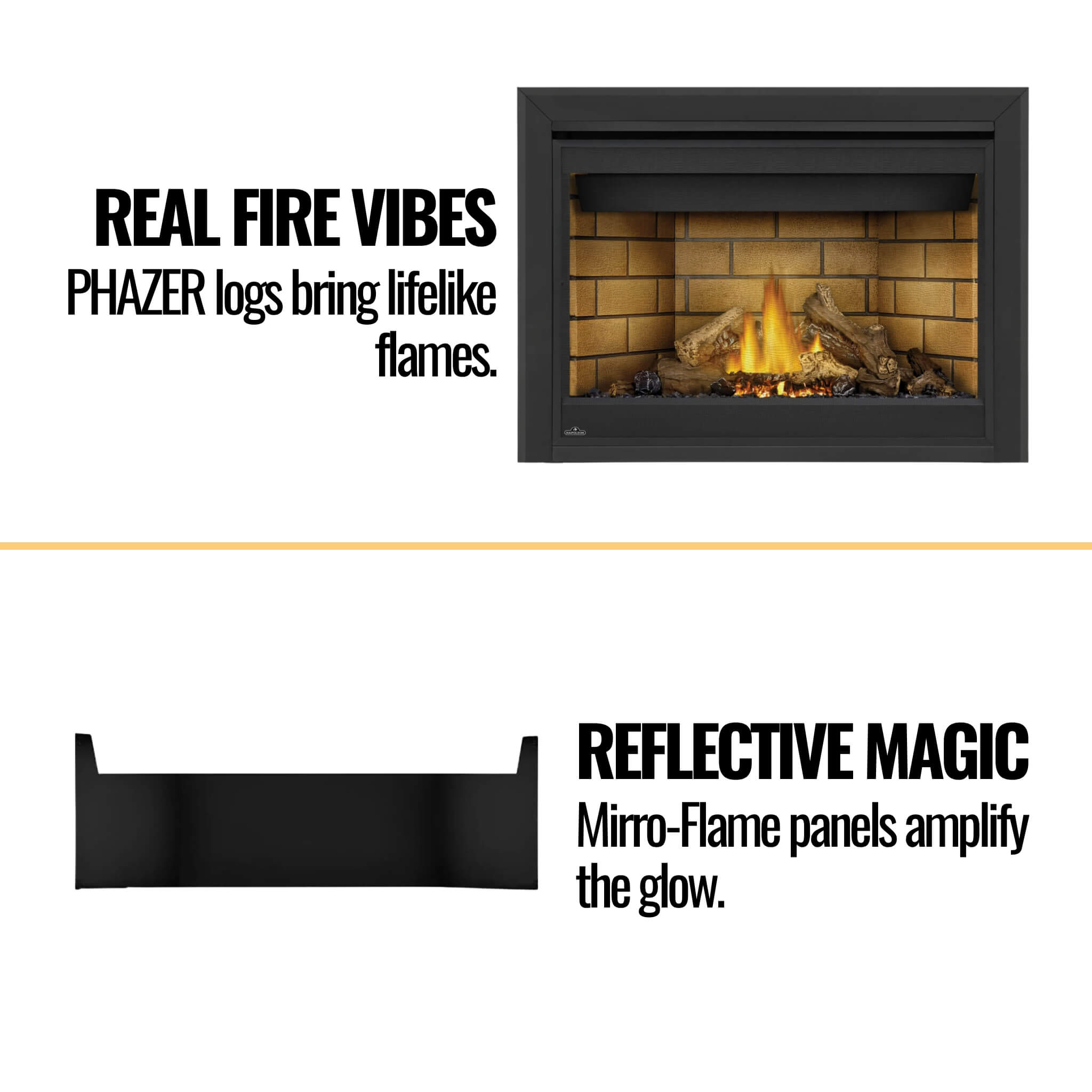 Napoleon Ascent 46-Inch Direct Vent Millivolt Ignition Natural Gas Fireplace With Back-Up Control System [B46NTR] (SAK62184)