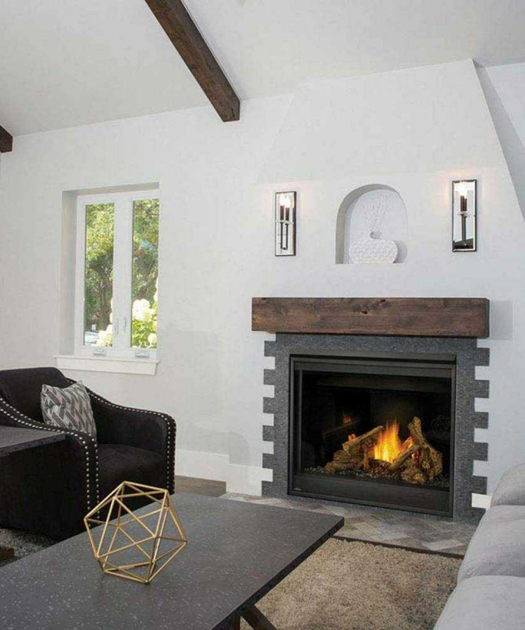 Napoleon Ascent 46-Inch Direct Vent Millivolt Ignition Natural Gas Fireplace With Back-Up Control System [B46NTR] (SAK62184)