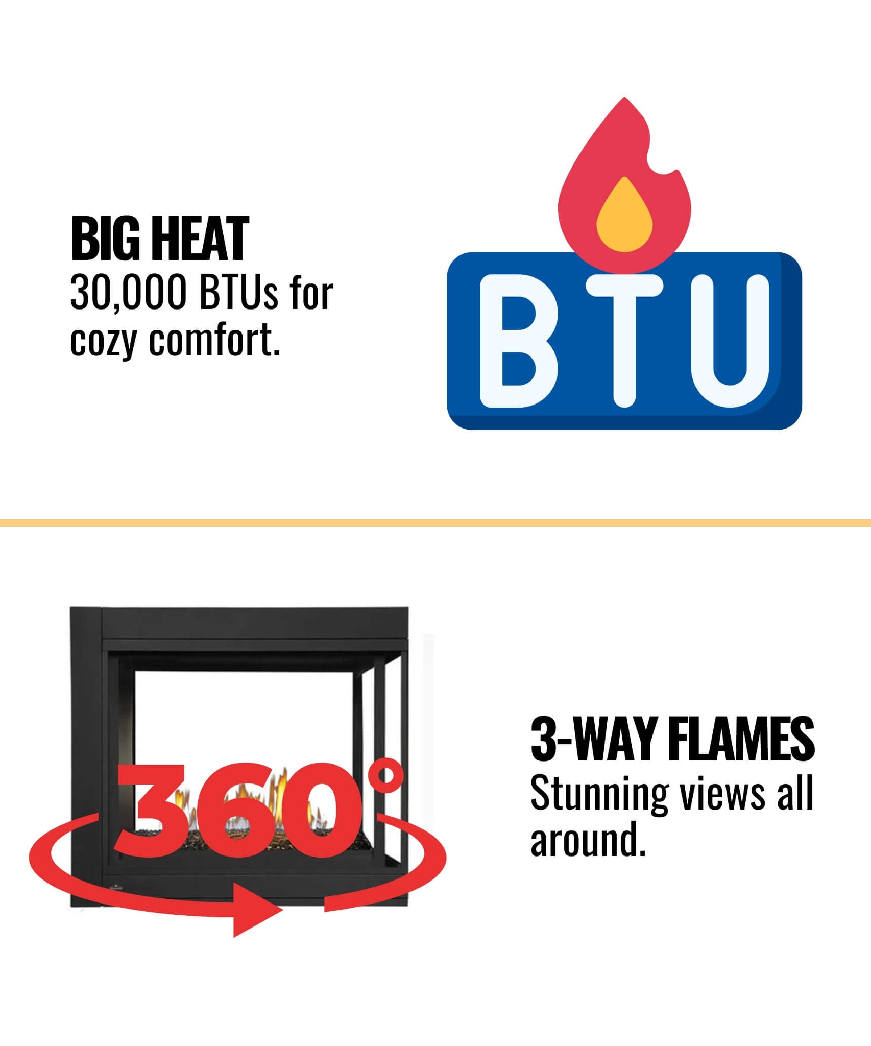 Napoleon Ascent 43-Inch Multi-View 3-Sided Glass Ember Bed Direct Vent Natural Gas Fireplace [BHD4PGN] (SAK62815)